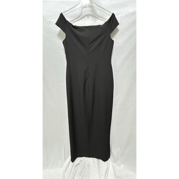 Ralph Lauren Womens 10 Black Off Shoulder Evening Gown Black Label - Picture 11 of 13